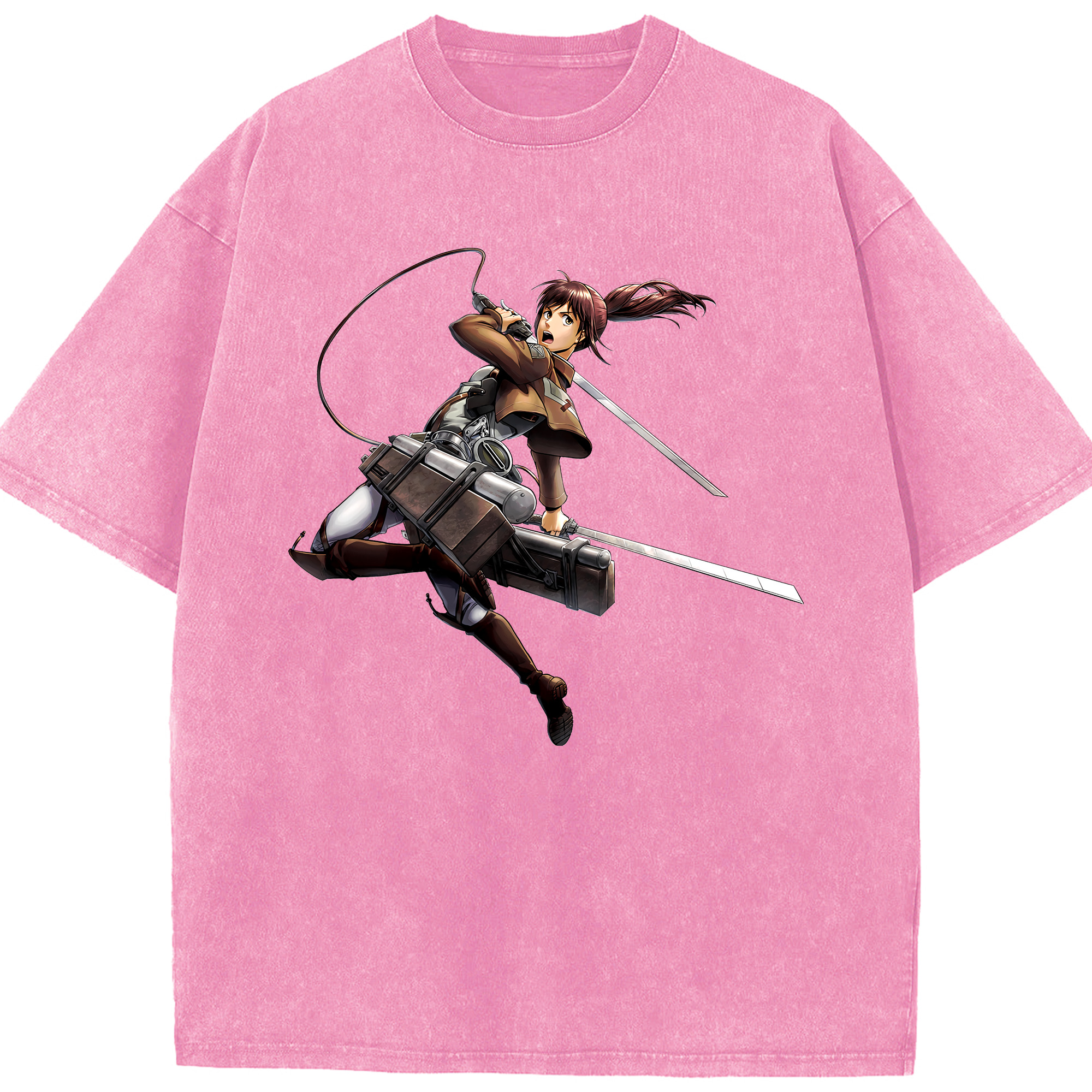 （画像用） 進撃の巨人 サシャ·ブラウス Attack on Titan Sasha Blaus 綿100% ヴィンテージ風 半袖Tシャツ（フロントプリント）